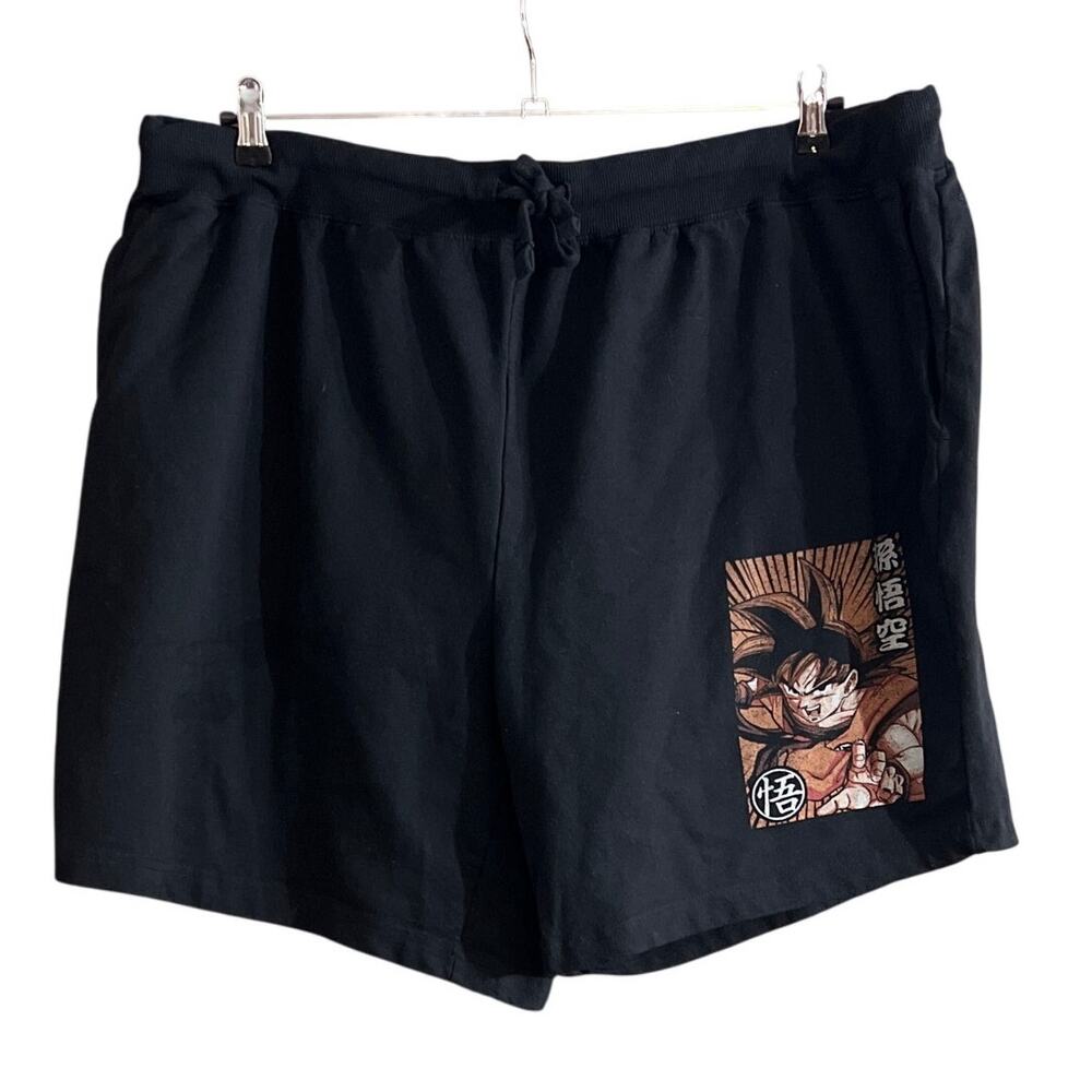 Bioworld Big Men's Dragon Ball Z Goku Black & Orange Sweat Shorts Size 3XL